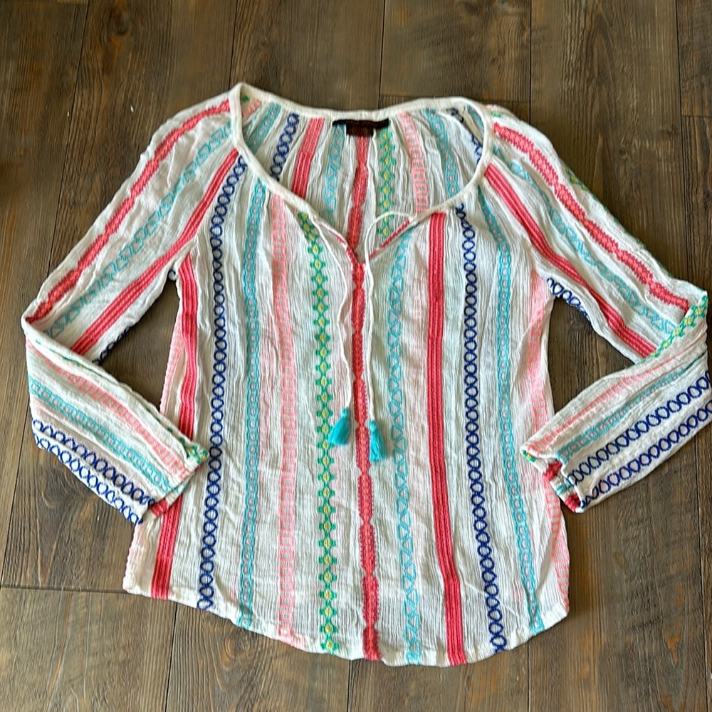 Manna Embroidered Peasant Top Anthropologie Payal Pratap Women XS